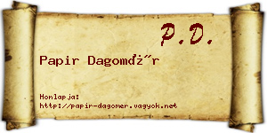 Papir Dagomér névjegykártya